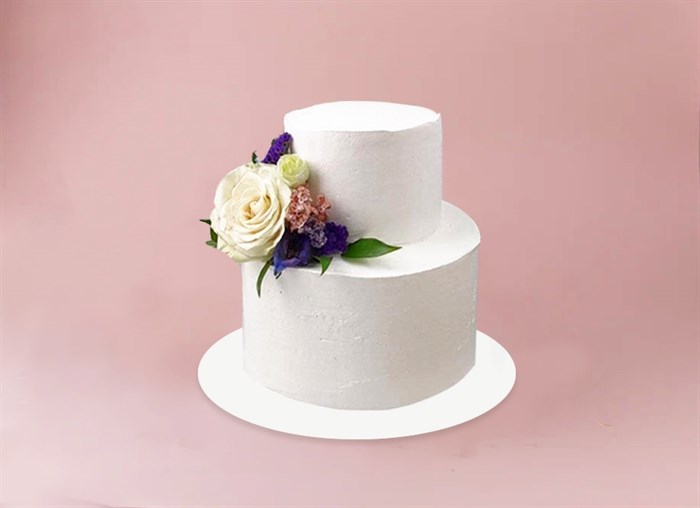 Свадебный торт Цветочное ассорти - фото 12219