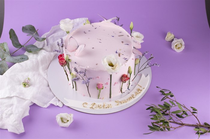 Торт подарочный Цветочная поляна - фото 12260
