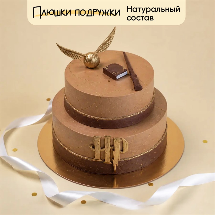 Торт двухъярусный в стиле Гарри поттер Таинство 5кг - фото 124808