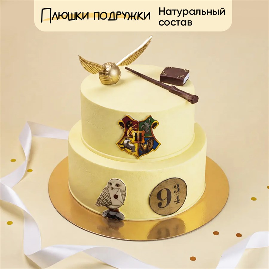 Торт двухъярусный в стиле Гарри поттер Магия 5кг - фото 124811