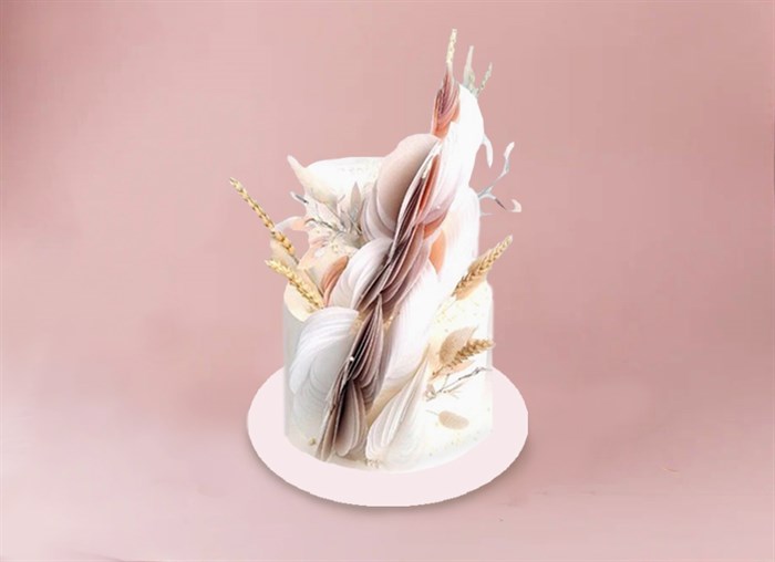 Свадебный торт двухъярусный мечты сбываются - фото 12492