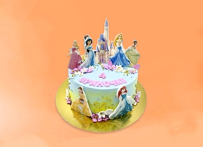 Торт для маленькой девочки Принцессы Дисней - фото 13538