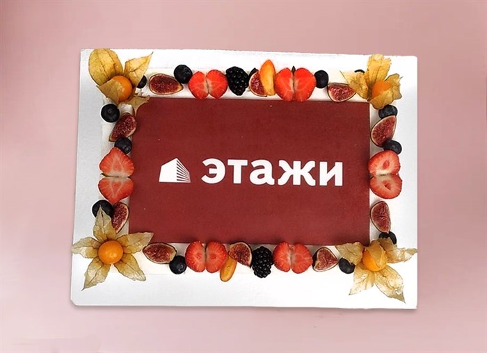 Торт корпоративный  с логотипом №4, 7 кг - фото 14504