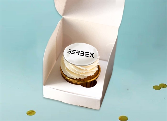 Капкейк в индивидуальной коробке с логотипом - фото 14694