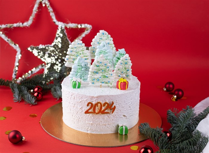 Торт новогодний Снежная елочка - фото 14997