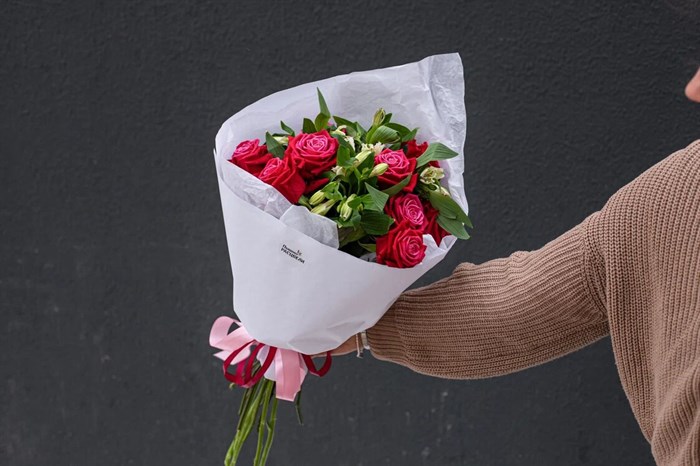 Букет цветов из роз и альстромерий "Для тебя" - фото 15946