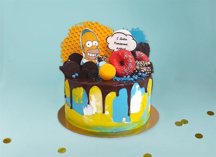 Торт Подарочный Гомер Симпсон 2кг - фото 16074