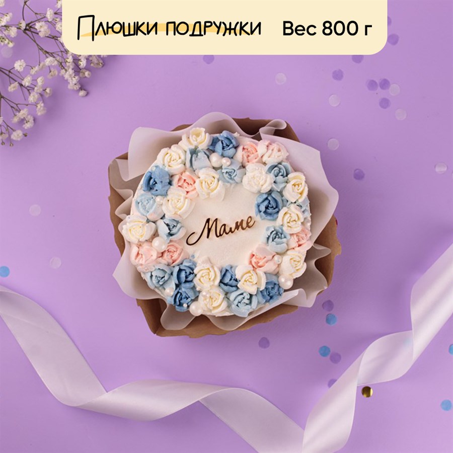 Бенто-торт на 8 марта Хрупкий цветок - фото 73703