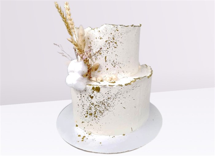 Свадебный торт Хлопковое небо белый - фото 7541