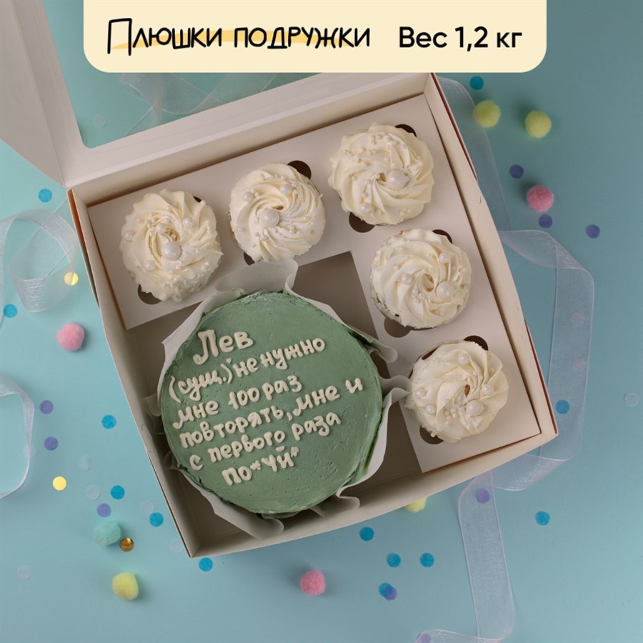 Бенто-торт и капкейки приколы с именем Лев №4 - фото 80163