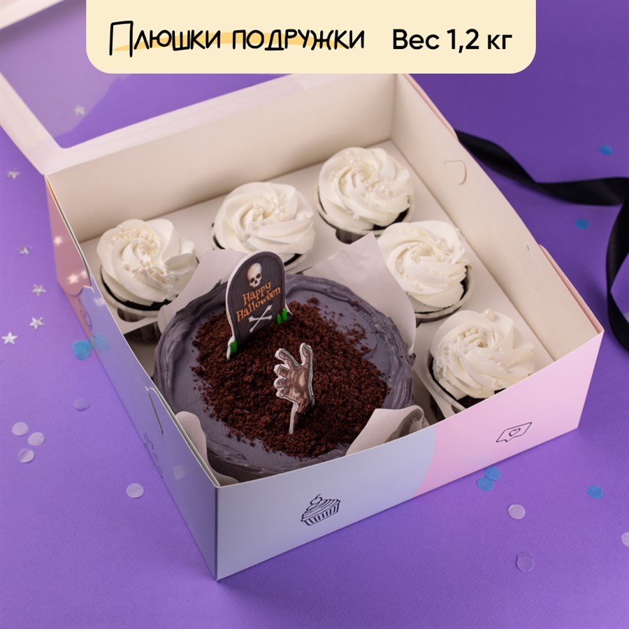 Бенто-торт и капкейки на хеллоуин Шепот преисподней - фото 85848