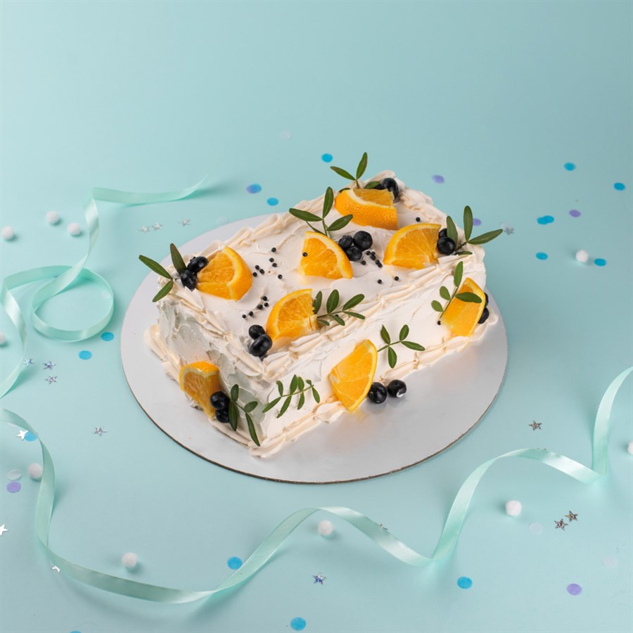 Торт на день рождения "Цитрусовая Лазурь" - фото 86189