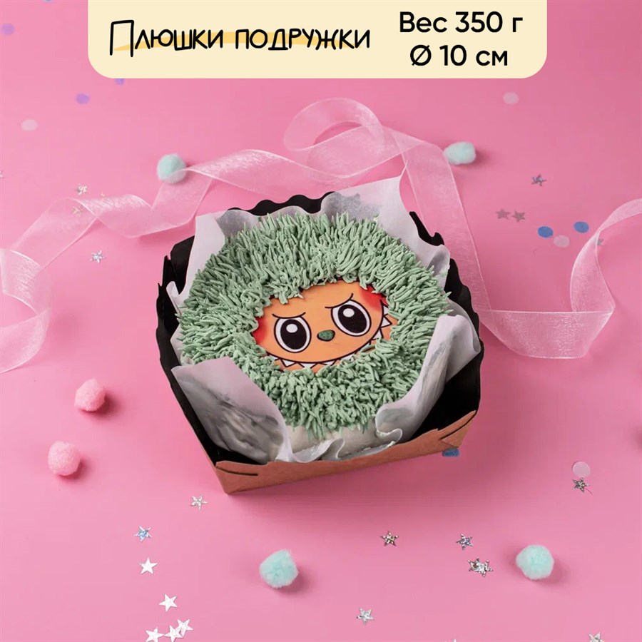 Бенто-торт Волосатик Лабубу грин - фото 86667