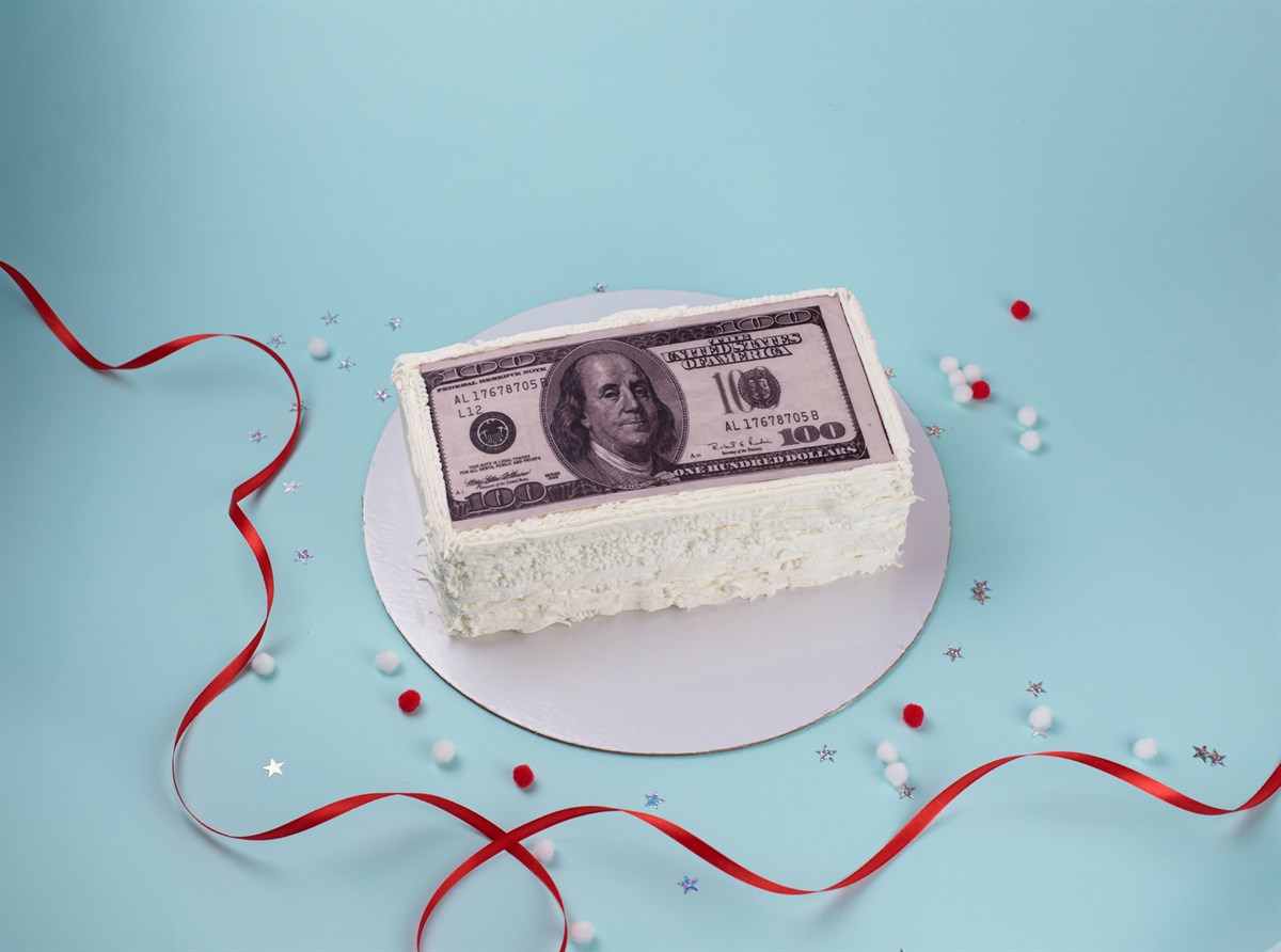 Торт на день рождения "Купюрный Джекпот" - фото 86767