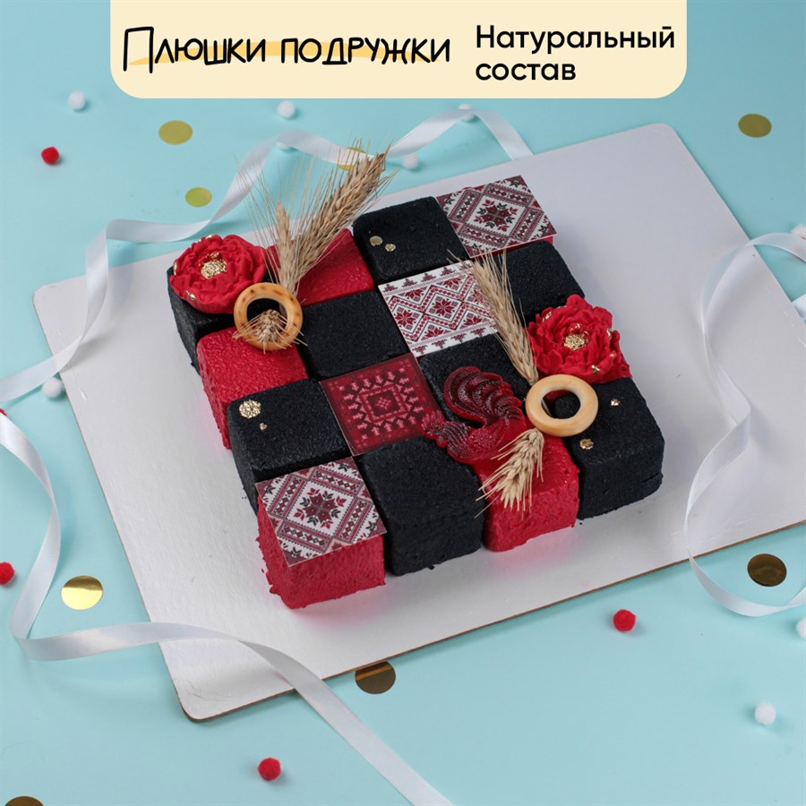 Торт-кубики в русском стиле "Палитра Узоров" - фото 86992