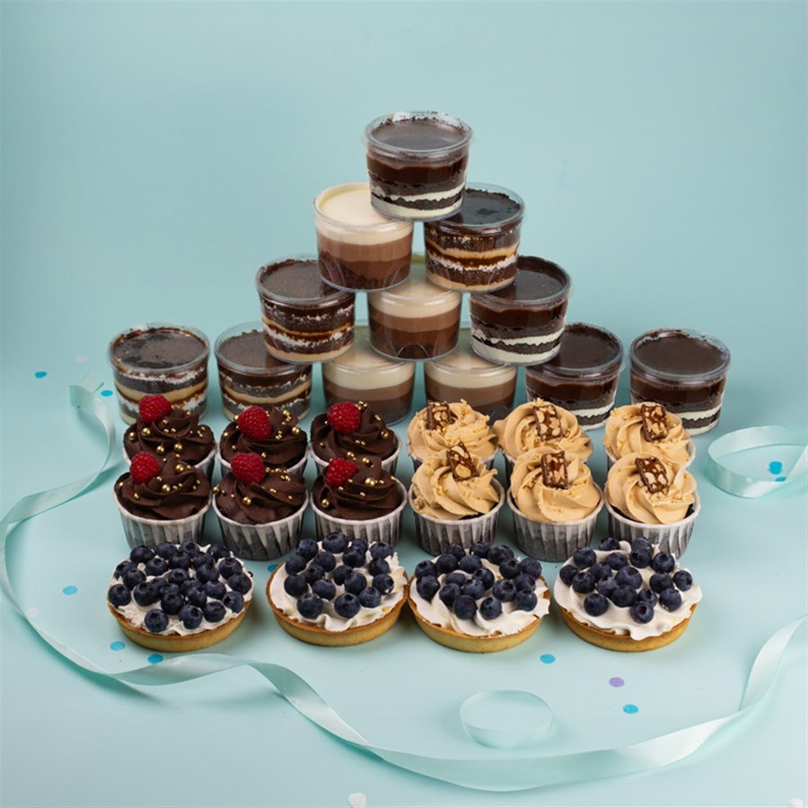 Трайфл и капкейки с тартами шоколад 28шт - фото 98881