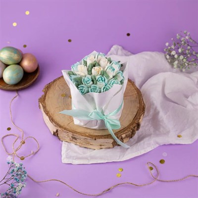 Кулич творожный с начинкой Цветы 600 г