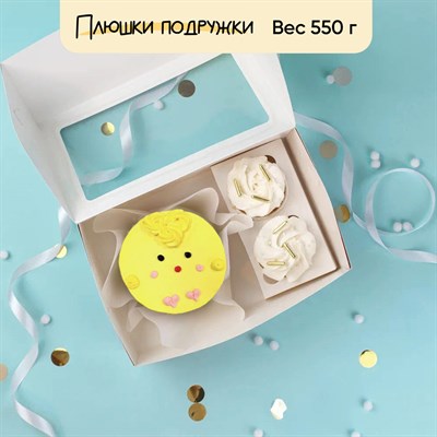 Бенто-торт мини и капкейки "Цыплёнок"