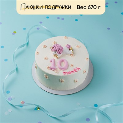 Бенто-торт с единорожками с ромашками