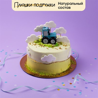 Торт с фигуркой синий трактор 2,2кг