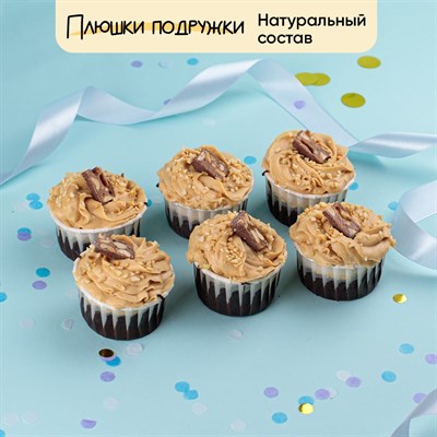 Капкейки сникерс, 6шт