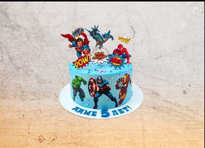 Торт подарочный Супер герои для мальчика