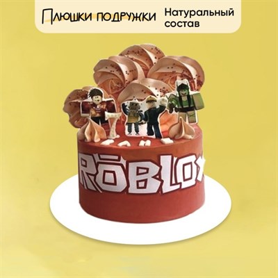 Торт подарочный Роблокс красный Торт подарочный Роблокс красный