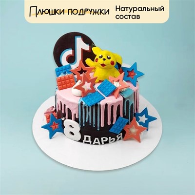 Торт подарочный Пикачу в тик-токе 3д фигурка Торт подарочный Пикачу в тик-токе 3д фигурка