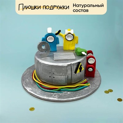 Торт подарочный Among US с 3д фигурками Торт подарочный Among US с 3д фигурками