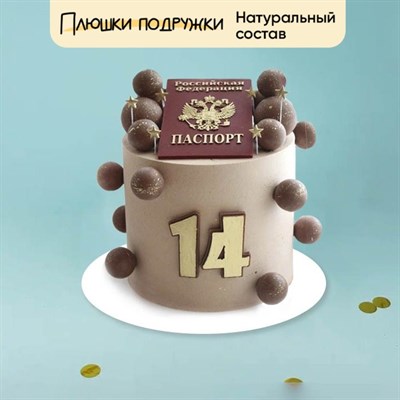 Торт Подарочный Паспорт с шарами 2кг Торт Подарочный Паспорт с шарами 2кг