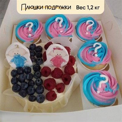 Бенто-торт и капкейки Мальчик или Девочка Бенто-торт и капкейки Мальчик или Девочка