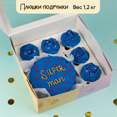 Бенто-торт и капкейки Superman Бенто-торт и капкейки Superman