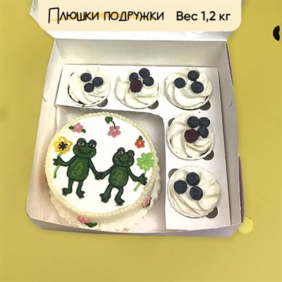 Бенто-торт с капкейками Влюбленные Лягушки Бенто-торт с капкейками Влюбленные Лягушки