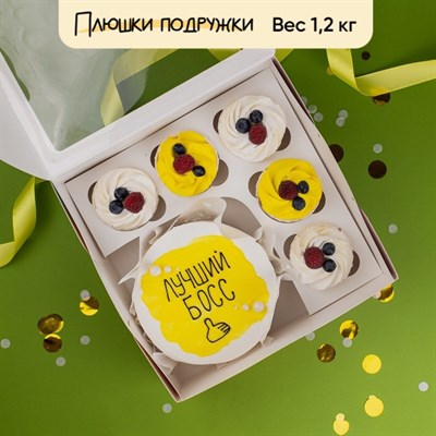 Бенто-торт с капкейками Лучший босс Бенто-торт с капкейками Лучший босс