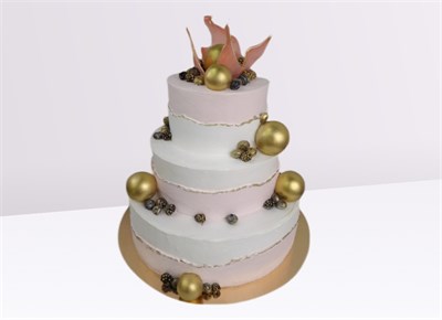 Свадебный торт Первая любовь ( с золотом)