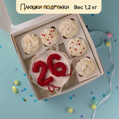 Бенто-торт и капкейки с шарами из мастики "Маленькие мечты" Бенто-торт и капкейки с шарами из мастики "Маленькие мечты"