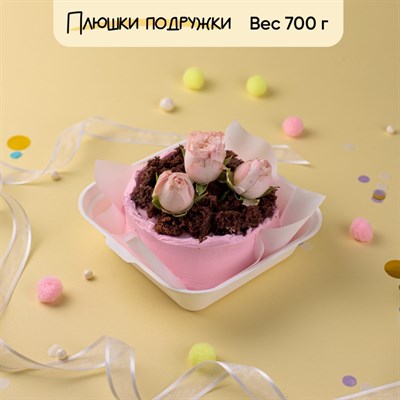 Бенто-торт Цветы в горшке с розами