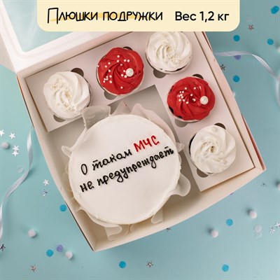Бенто-торт и капкейки с приколом МЧС