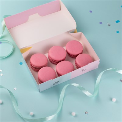 Макаронс клубника 6шт