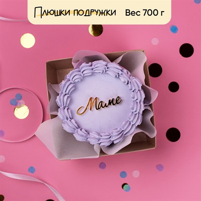 Бенто-торт с топпером Маме и рюшкой