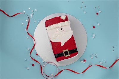 Торт на новый год "Портрет Деда Мороза"