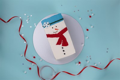 Торт на новый год "Снеговичок-Чародей"