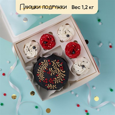 Бенто-торт и капкейки Рустик