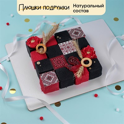 Торт-кубики в русском стиле "Палитра Узоров"
