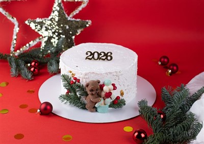 Торт подарочный Новогодний мишка