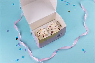 Капкейки малиновые