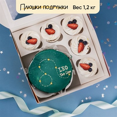 Бенто-торт и капкейки Лев