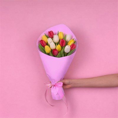 Букет из тюльпанов Чудесный день 15 шт