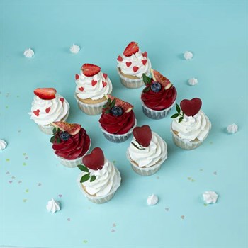 Капкейки набор 9шт С 14 февраля - фото 100382