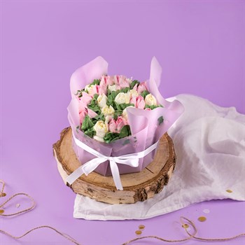 Кулич творожный с начинкой Цветы 1100 г - фото 103263